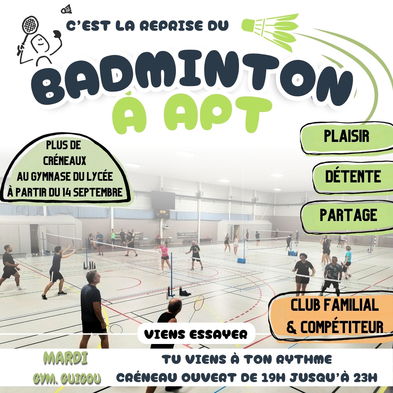 club de badminton à apt